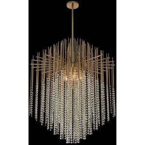 Estrella 8 Light 32 inch Brushed Champagne Gold Pendant Ceiling Light