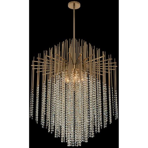 Estrella 8 Light 32 inch Brushed Champagne Gold Pendant Ceiling Light in Firenze