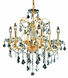 St. Francis 6 Light 24 inch Gold Dining Chandelier Ceiling Light in Royal Cut