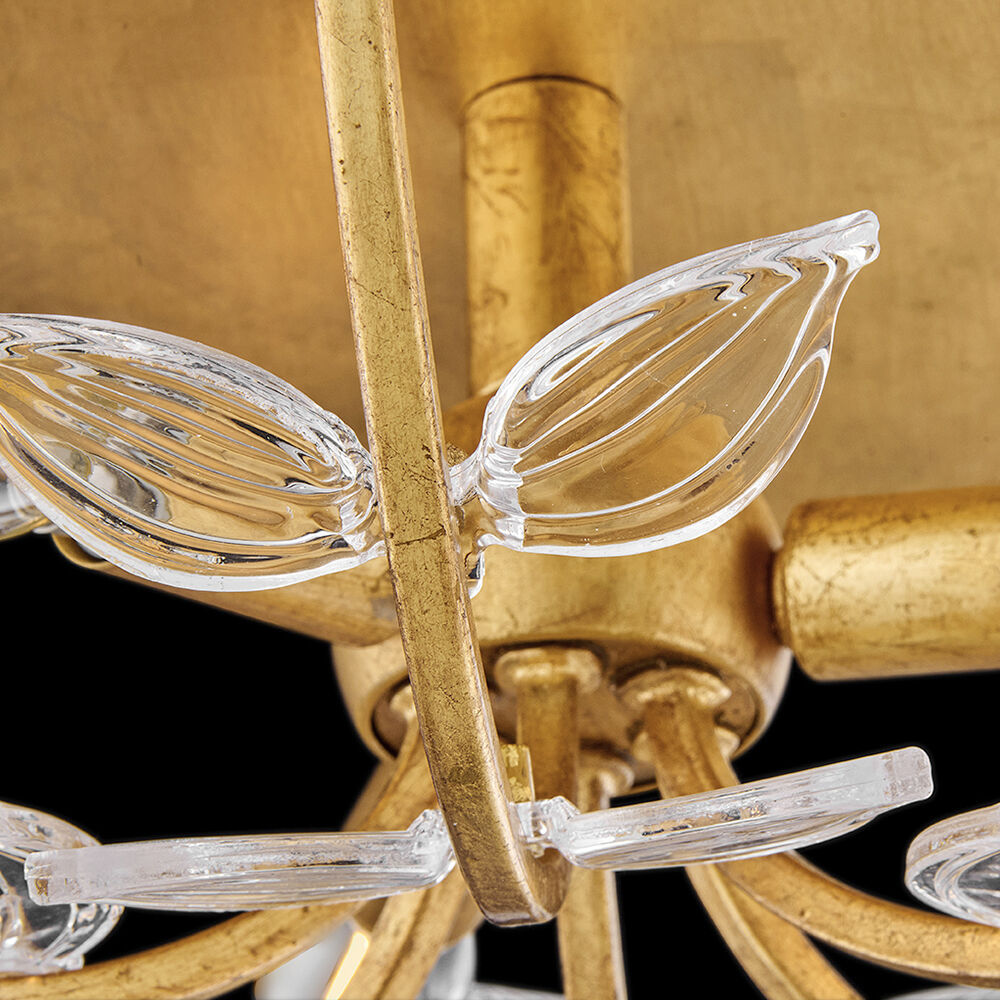 Aliso 3 Light 20 inch Distressed Brass Semi-flush Mount Ceiling Light