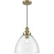 Khrisa 1 Light 12.75 inch Vintage Brass Indoor Pendant Ceiling Light
