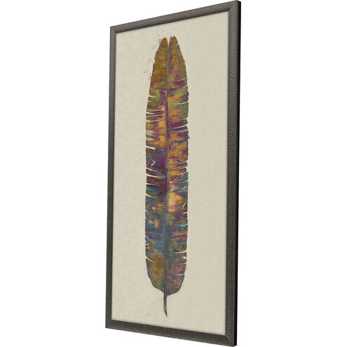 Tropical Banana Leaf Pink and Green and Blue and Yellow Framed Art