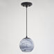 Milano LED 6.25 inch Matte Black Mini Pendant Ceiling Light