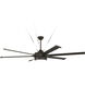 Prost 78 inch Espresso with Matte Espresso Wingtip Blades Ceiling Fan, Blades Included