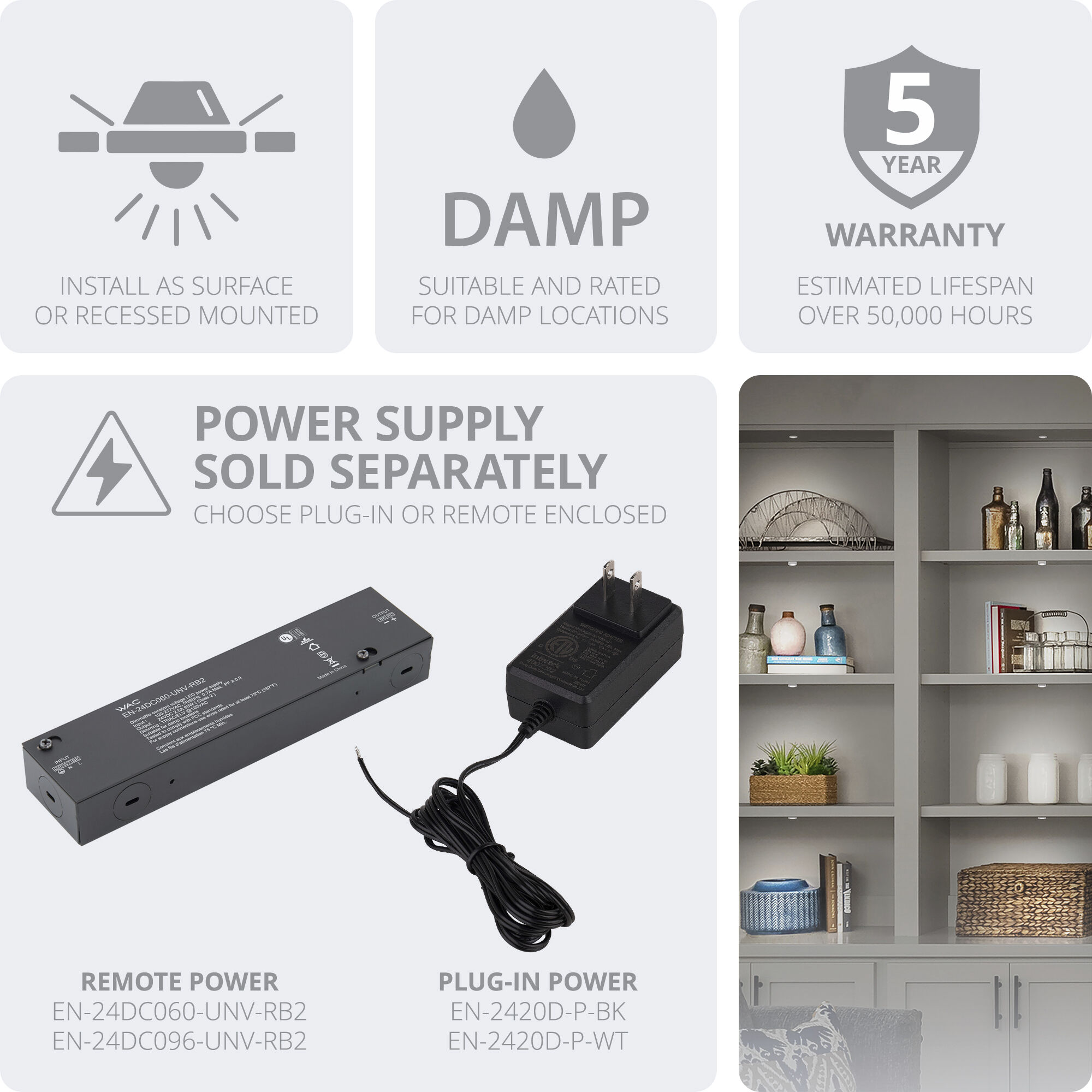 Mini Puck 6 Light 24 Black Puck Lighting Ceiling Light, WAC Limited