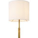 Kaiser 61.81 inch 40.00 watt Antique Brass with White Marble Floor Lamp Portable Light