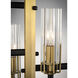 Flambeau 3 Light 12.75 inch Black and Antique Brass Single Pendant Ceiling Light