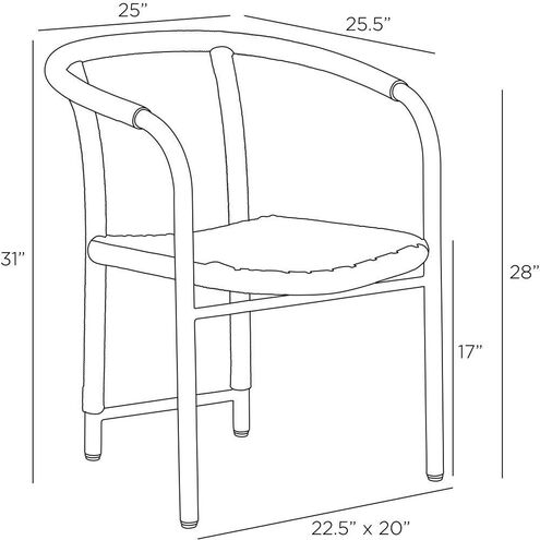 Feller Fossil and Gray Outdoor Dining Chair