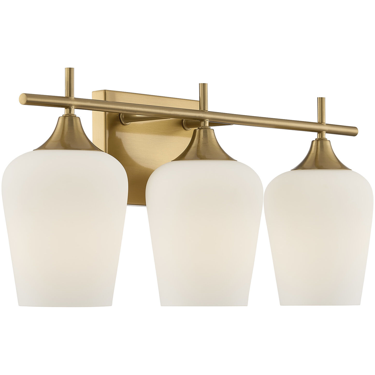 Octave 3 Light 21 inch Warm Brass Bathroom Vanity Light Wall Light, Essentials