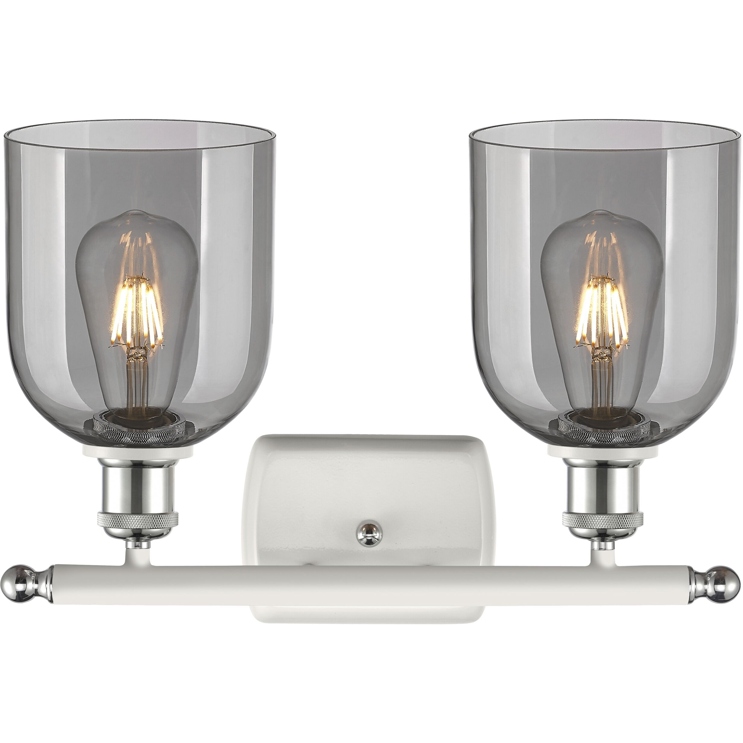 Ballston Bella 2 Light 15.5 inch White Polished Chrome Bath Vanity Light Wall Light