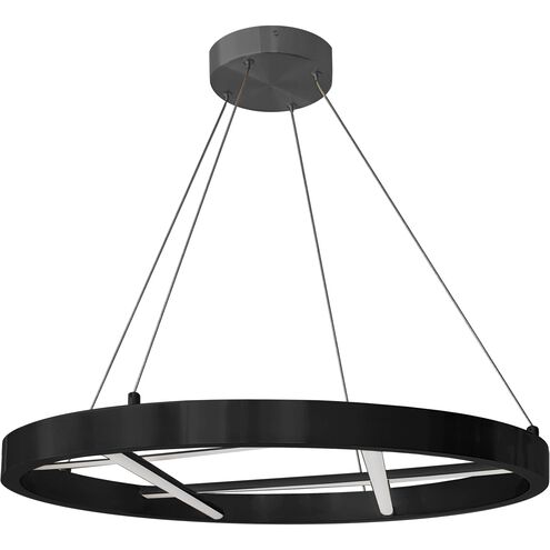 Dante LED 24 inch Matte Black Chandelier Ceiling Light