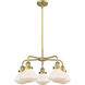 Olean 5 Light 24.5 inch Brushed Brass Chandelier Ceiling Light