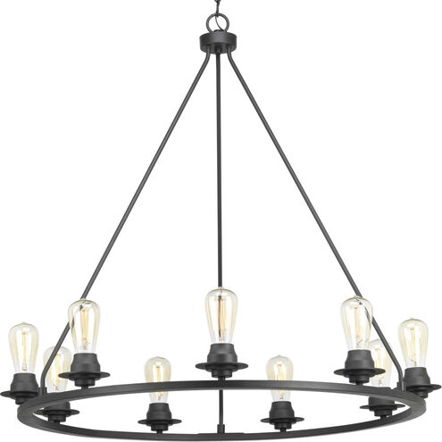 Debut 9 Light 36 inch Graphite Chandelier Ceiling Light, Design Series