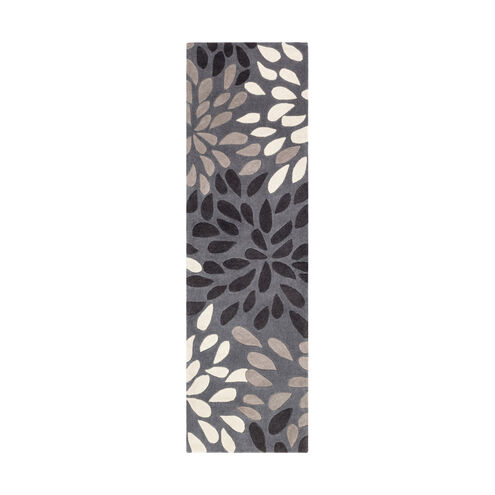 Cosmopolitan 96 X 30 inch Charcoal/Black/Taupe/Ivory Rugs, Polyester