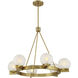 Darien 6 Light 32 inch Warm Brass Chandelier Ceiling Light