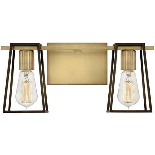 Filmore 2 Light 16 inch Heritage Brass with Oil Rubbed Bronze Vanity Light Wall Light