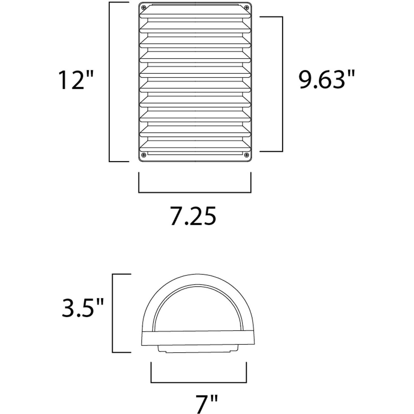 Zenith LED E26 LED 12 inch Architectural Bronze Outdoor Wall Mount