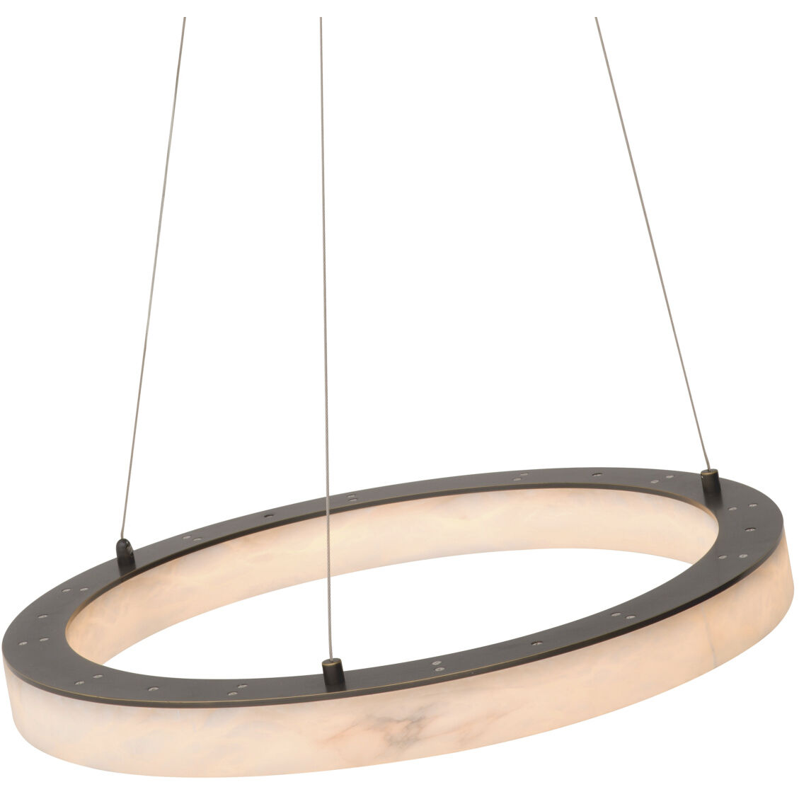 Sankt Gallen 23.62 inch Alabaster with Bronze Highlight Chandelier Ceiling Light, Small