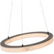 Sankt Gallen 23.62 inch Alabaster with Bronze Highlight Chandelier Ceiling Light, Small