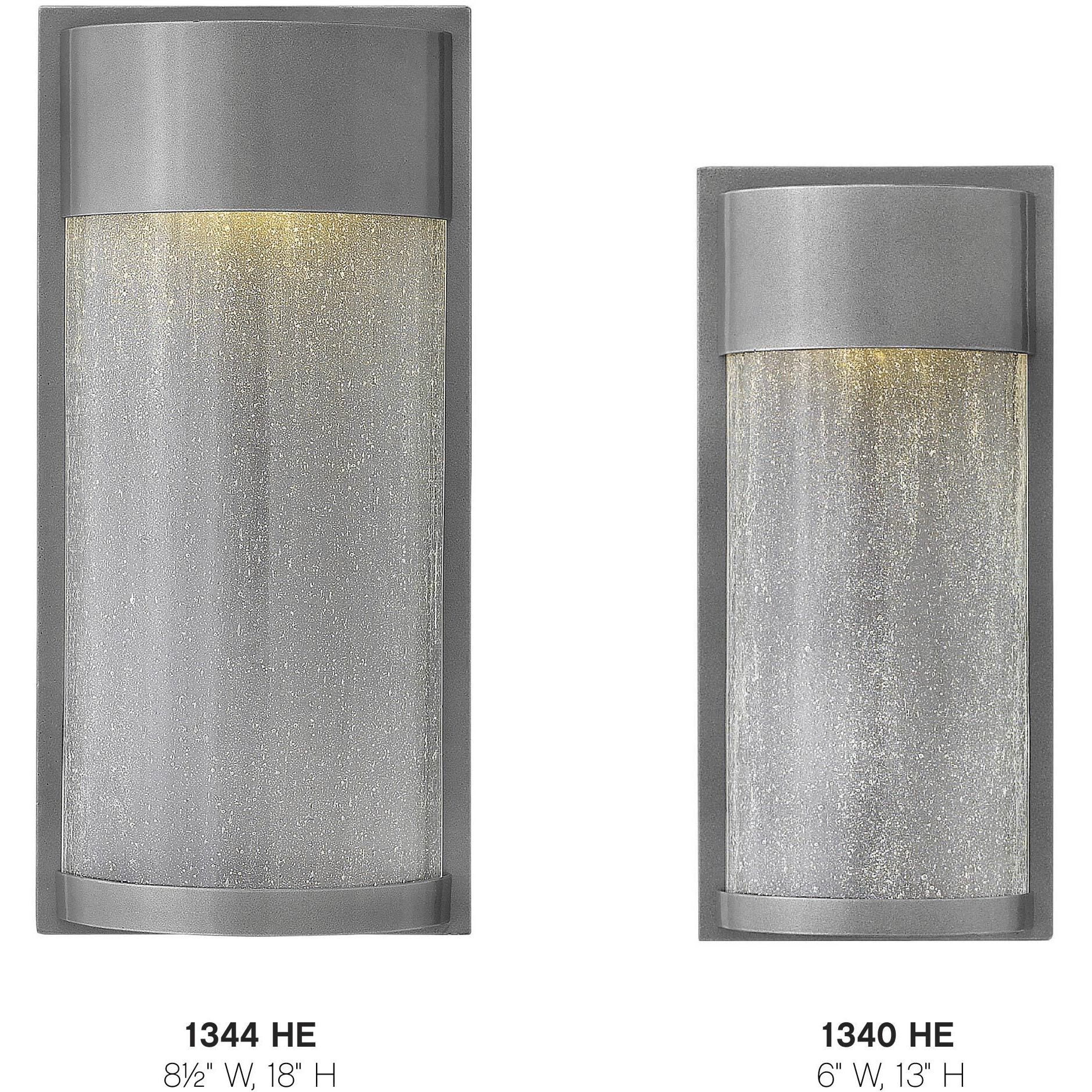 Shelter LED 13 inch Hematite Outdoor Wall Mount Lantern, Small