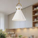 Alora Mood Emerson 1 Light 10.5 inch Aged Gold Pendant Ceiling Light in Glossy Opal