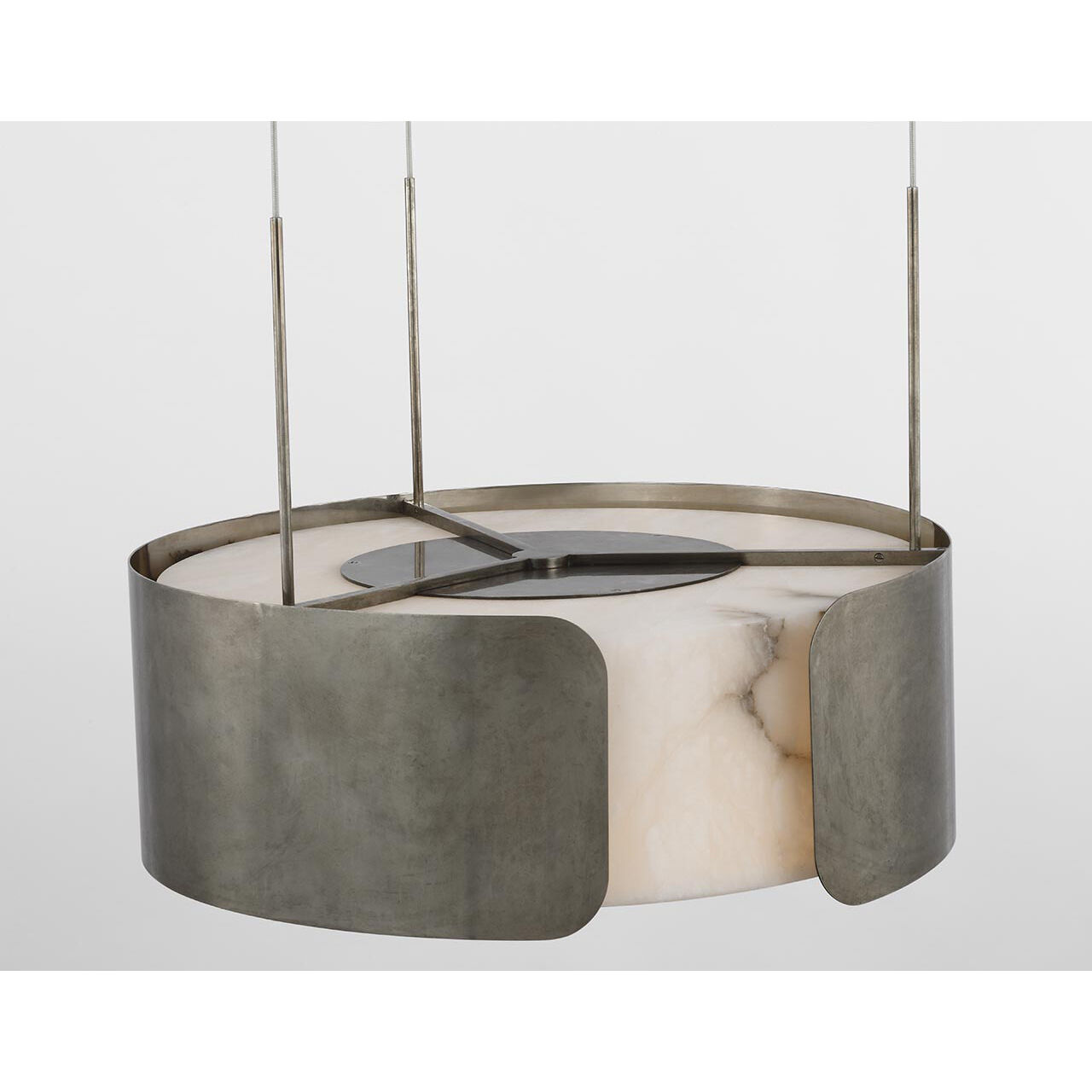 Anne-Marie Barton Armise LED 27.5 inch Mottled Pewter Drum Chandelier Ceiling Light