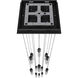 Original Glacier Avenue LED 20 inch Black Multi Port Pendant Ceiling Light in Bubbled