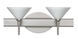 Kona LED 15 inch Satin Nickel Vanity Lighting Wall Light in White Glass