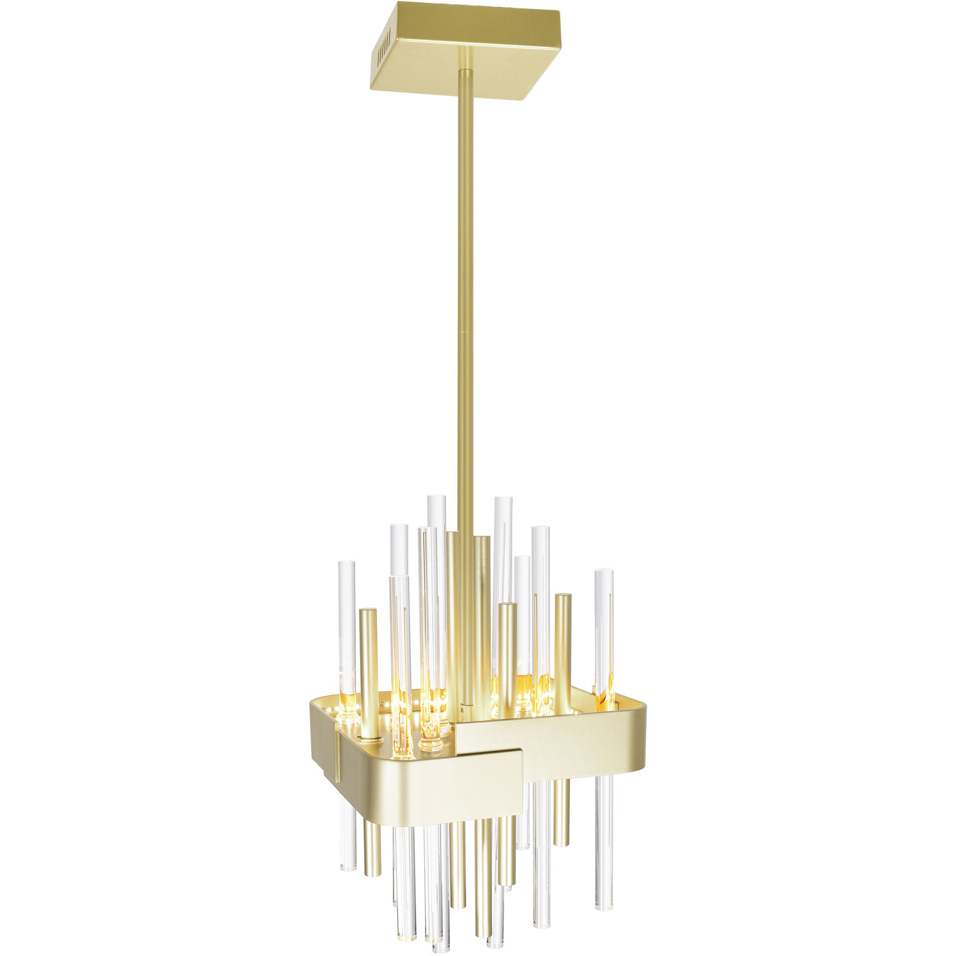 Millipede LED 8 inch Satin Gold Mini Pendant Ceiling Light