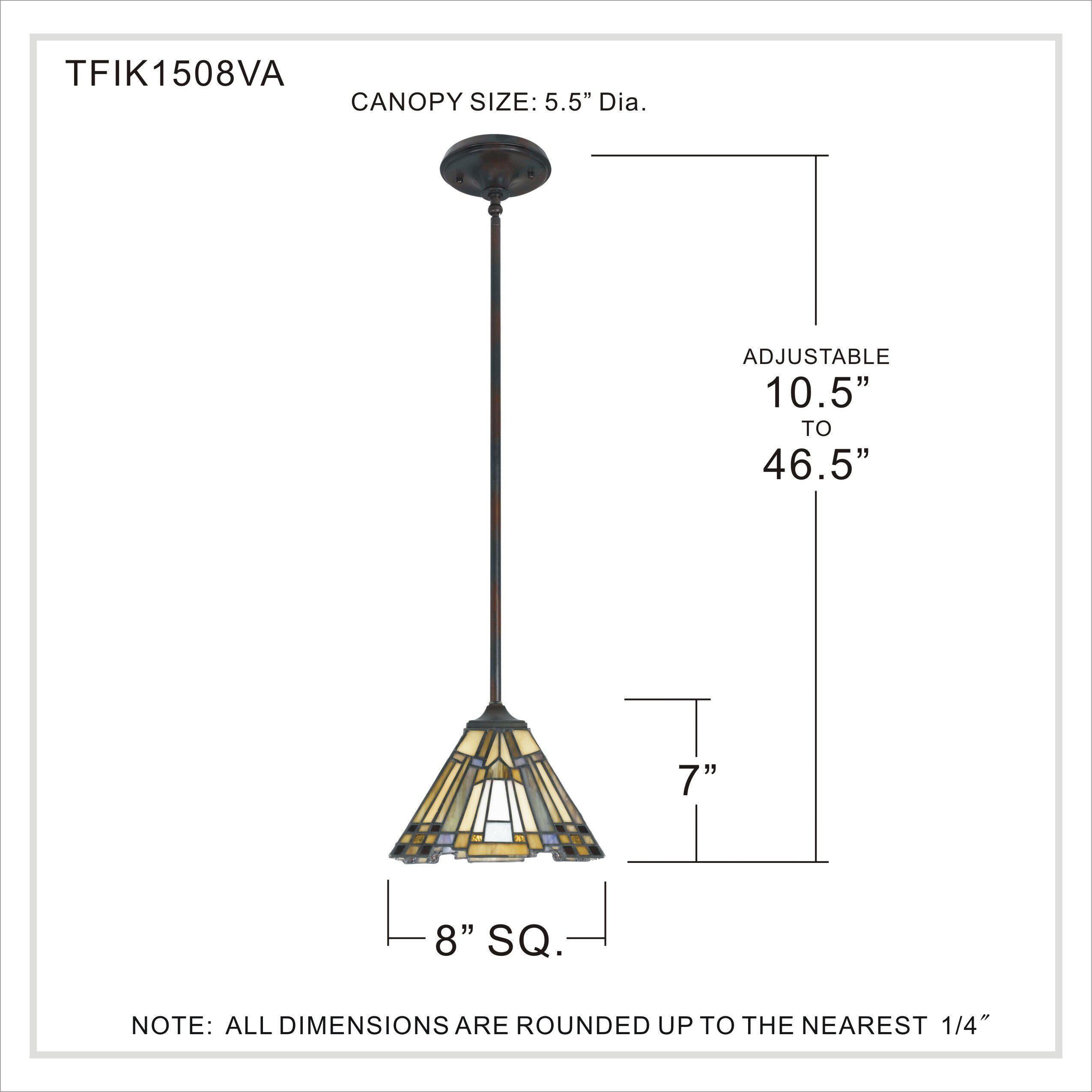 Inglenook 1 Light 8 inch Valiant Bronze Mini Pendant Ceiling Light, Naturals