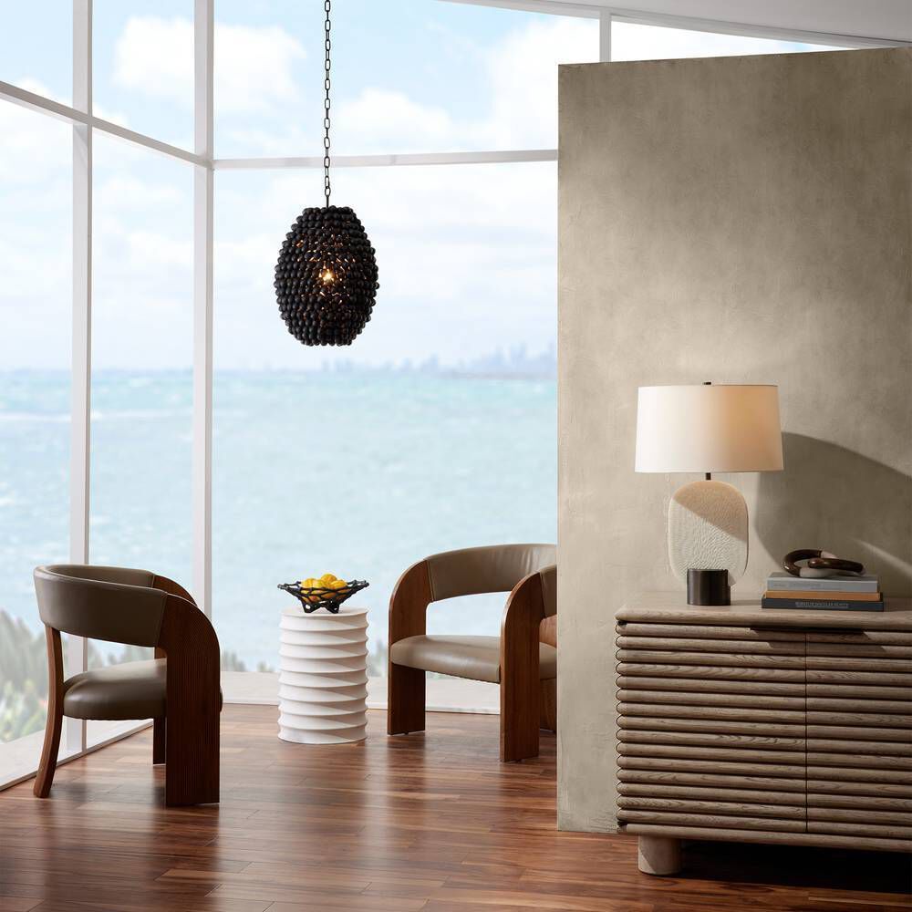 Reiko 14.5 inch White Gesso Accent Table