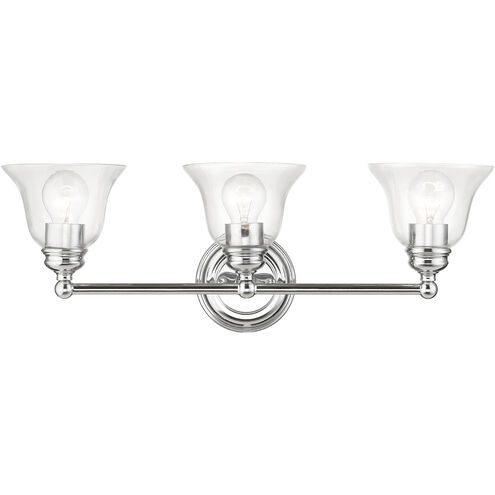 Moreland 3 Light 24 inch Polished Chrome Vanity Sconce Wall Light