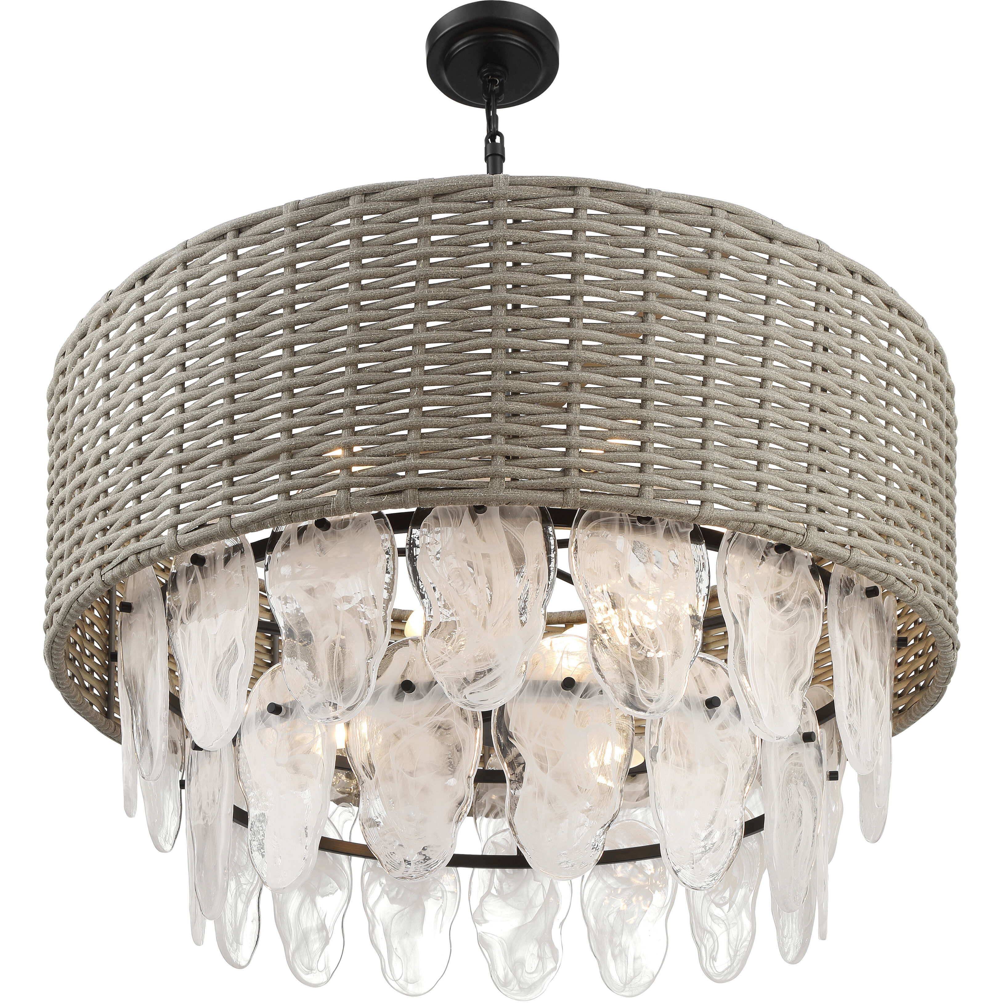 Breakers Isle 9 Light 32.63 inch Coal Pendant Ceiling Light
