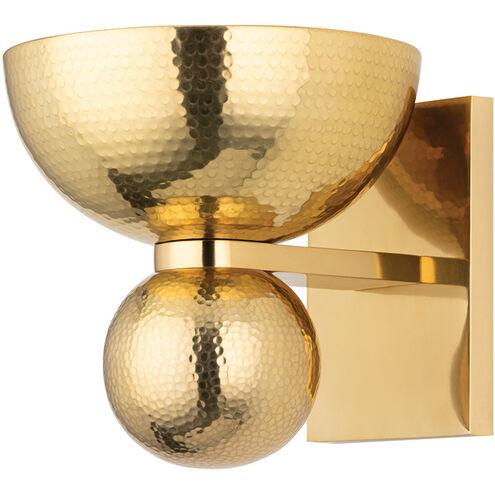 Catania 1 Light 7.75 inch Vintage Brass Wall Sconce Wall Light