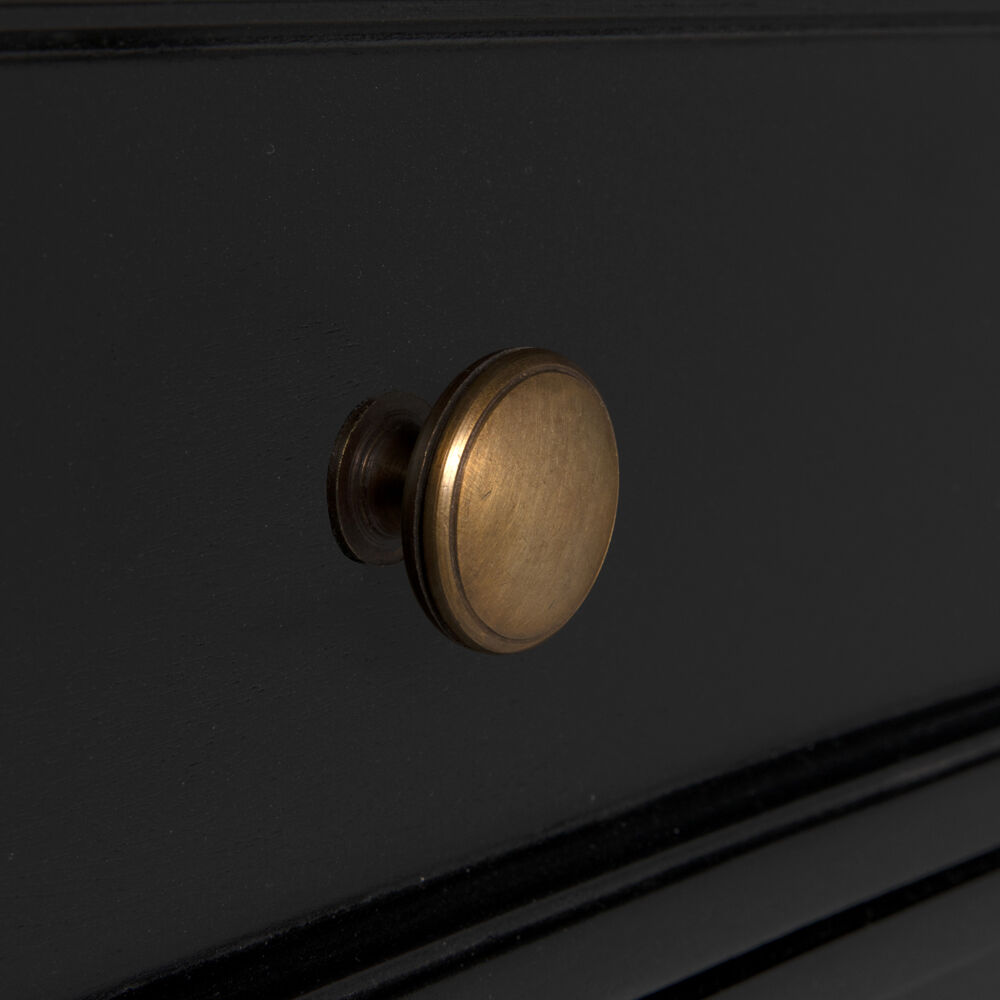 Hampton 36 X 30 inch Hand Rubbed Black Side Table