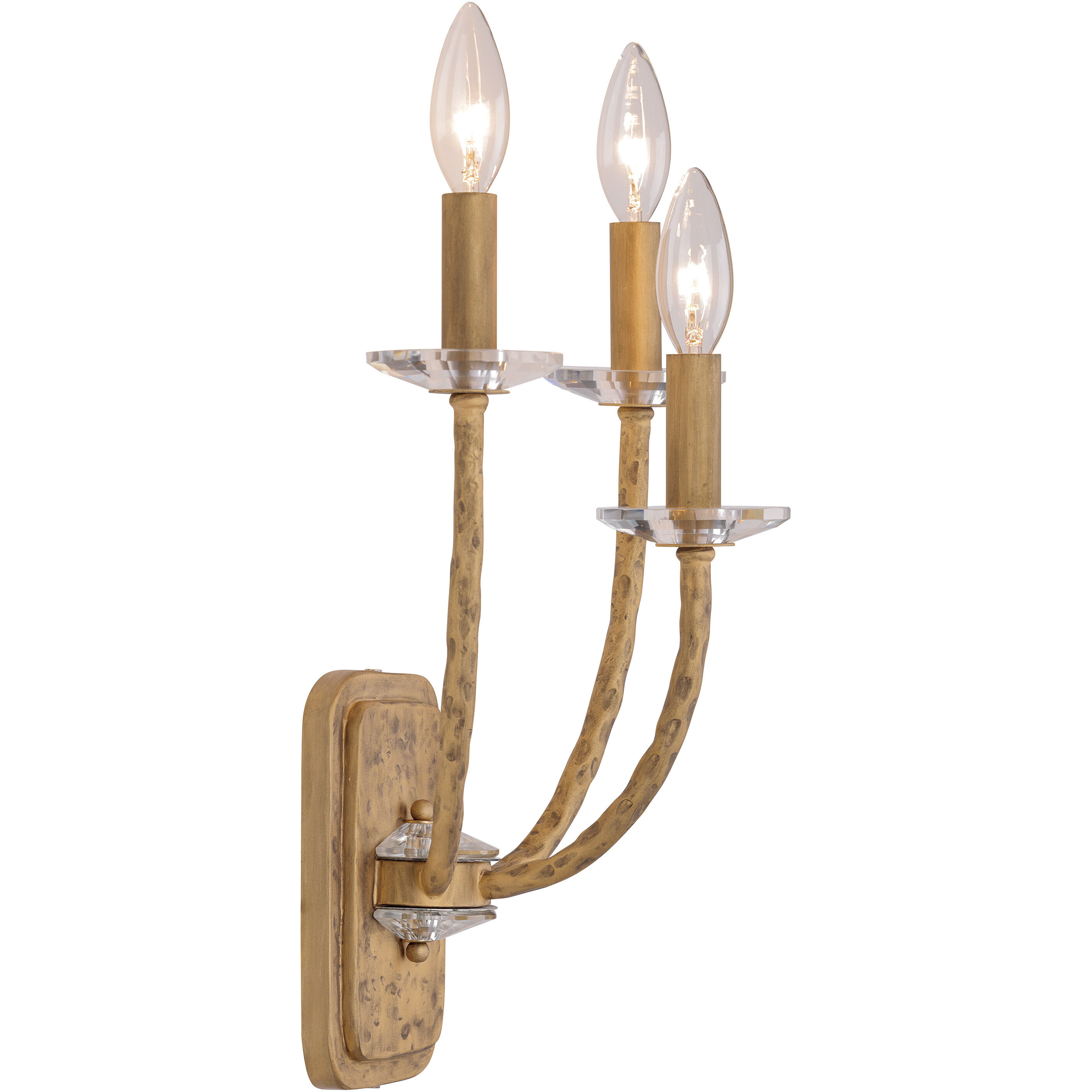 Atella 3 Light 10 inch Ashen Gold Wall Sconce Wall Light