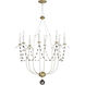 Formosa 8 Light 32 inch Ecru and Venetian Gold Chandelier Ceiling Light