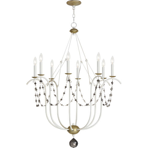 Formosa 8 Light 32 inch Ecru and Venetian Gold Chandelier Ceiling Light