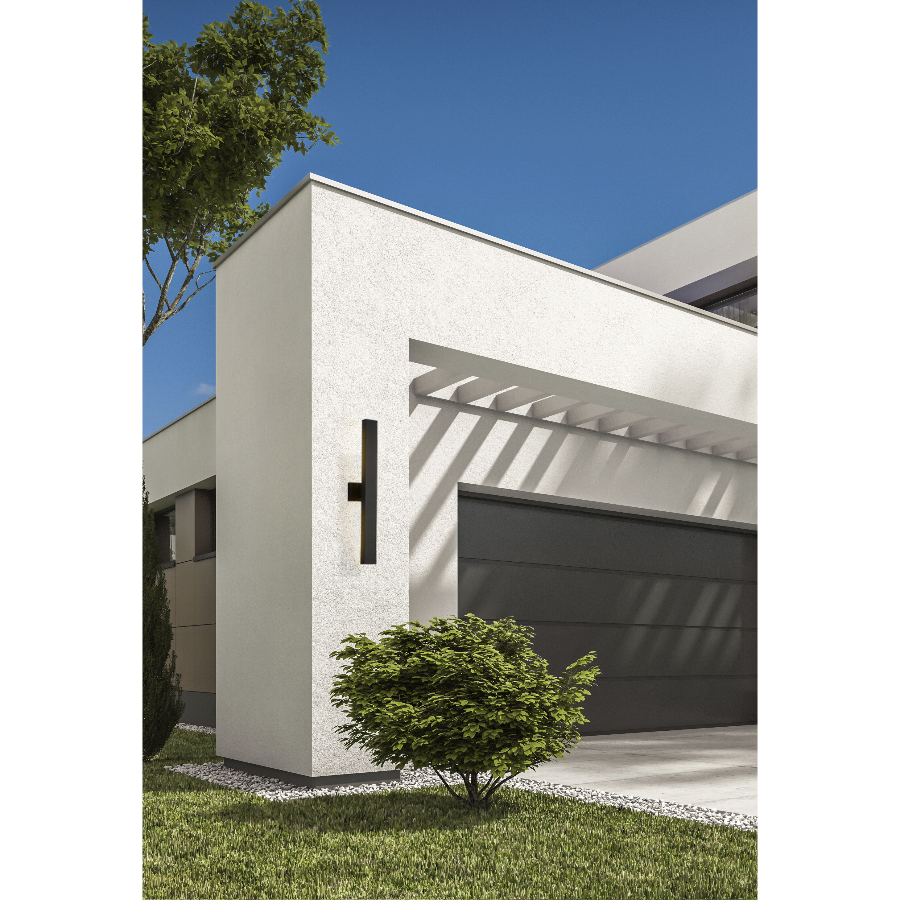 Edge LED 33.25 inch Black Outdoor Wall Light