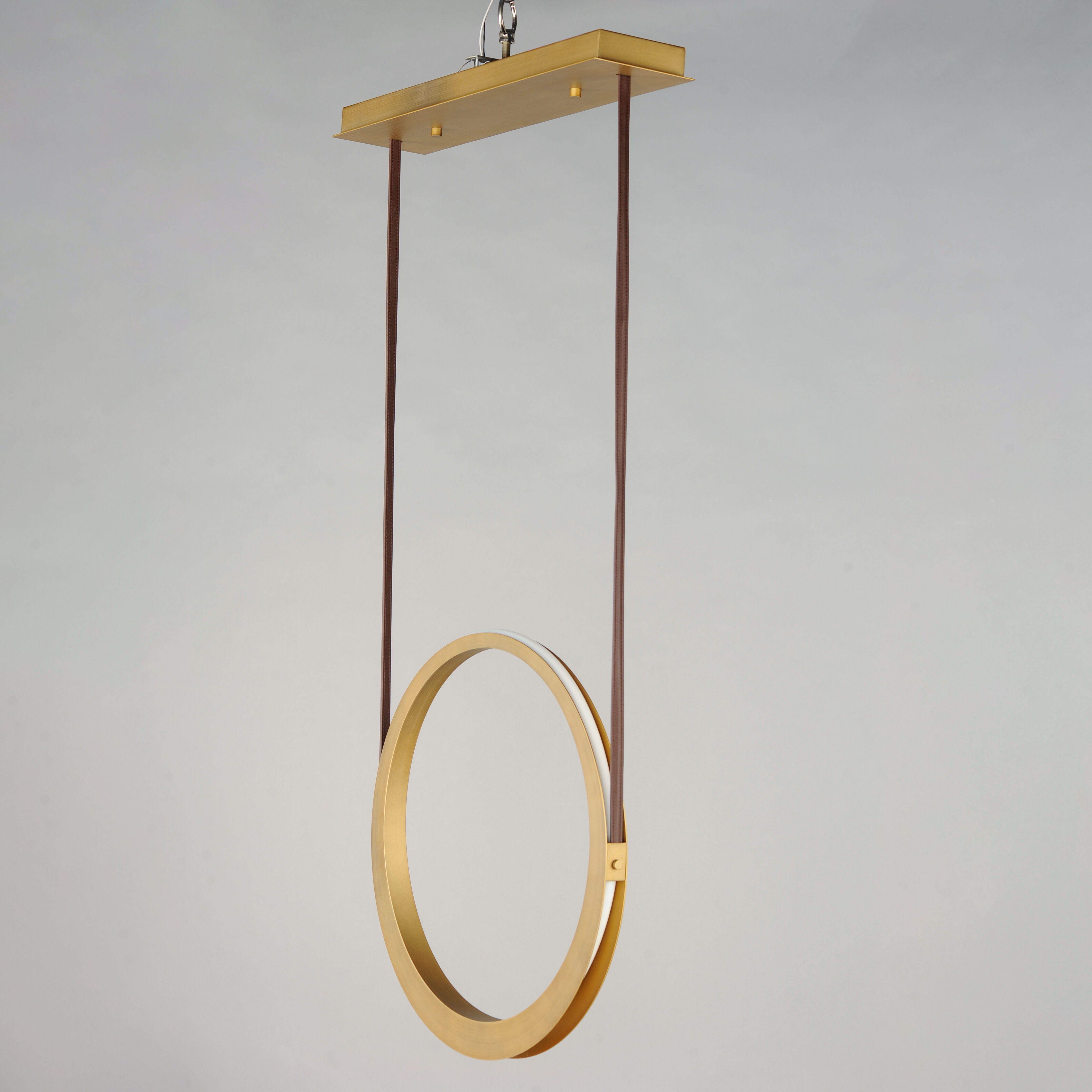 Tether LED 5.5 inch Natural Aged Brass Single Pendant Ceiling Light