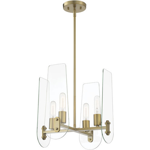 Bergen Beach 4 Light 16 inch Brushed Gold Chandelier Ceiling Light