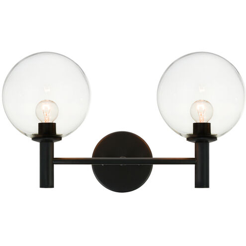 Cosmo Wall Sconce Wall Light in Black and Clear