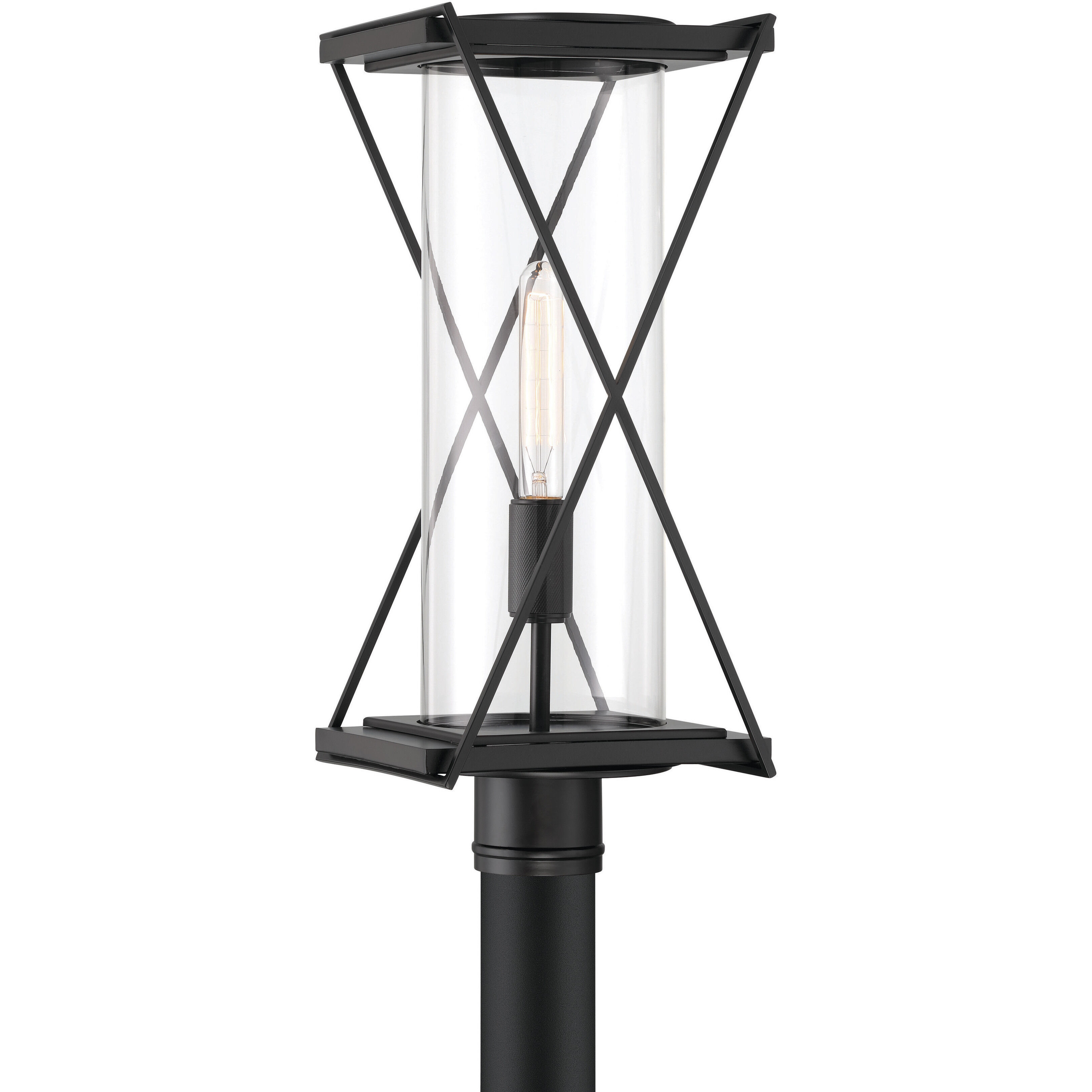 Rockhill 1 Light 21.5 inch Dark Matte Black Outdoor Post Mount