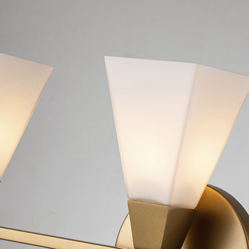 Bowtie 3 Light 22.5 inch Laquered Gold Bath Bar Wall Light