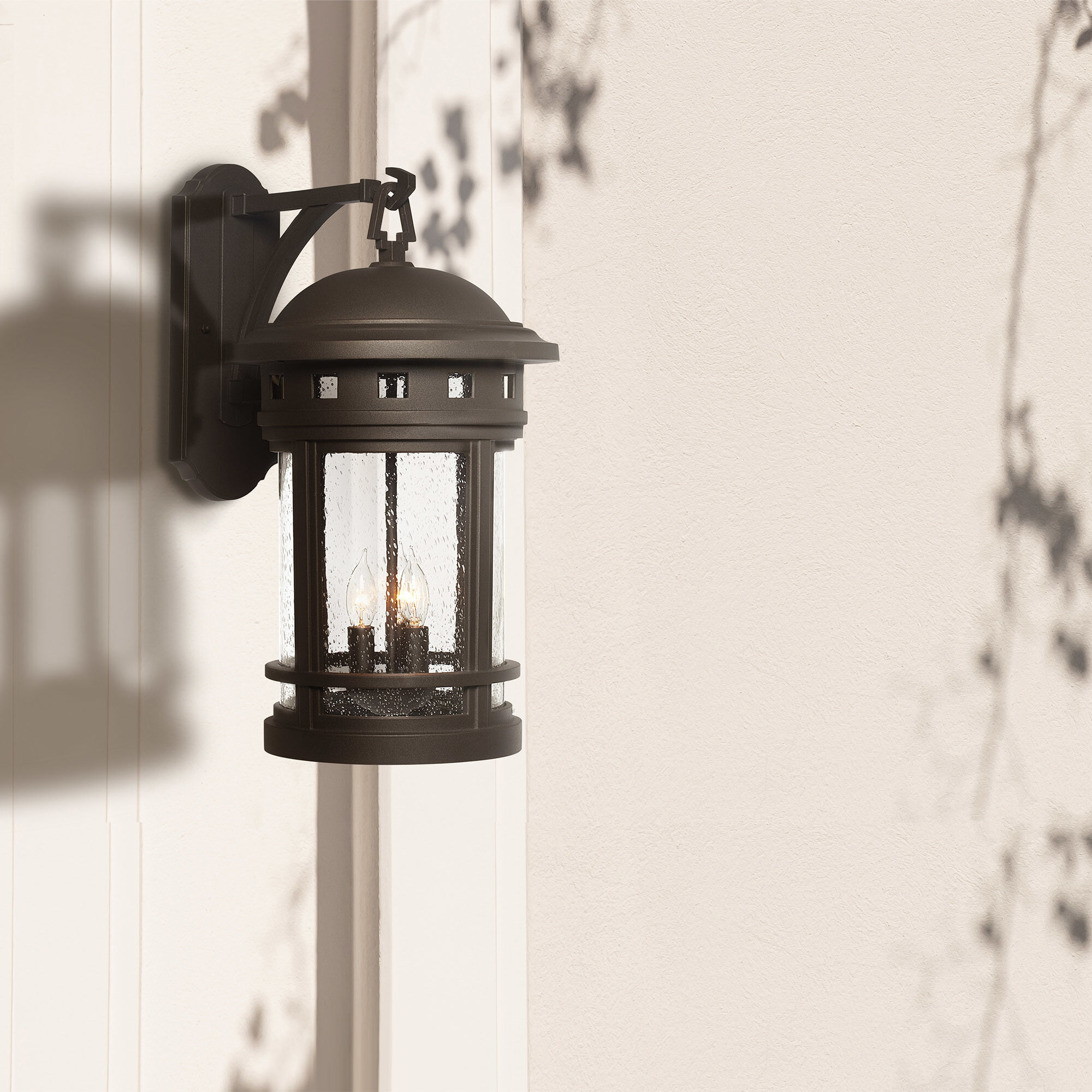 Sedona 3 Light 20 inch Oil Rubbed Bronze Outdoor Wall Lantern in Seedy