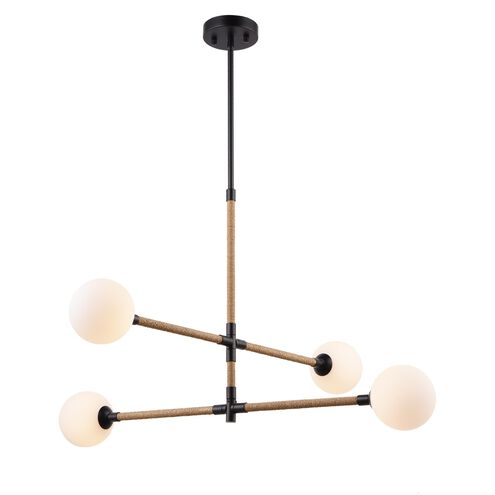 Capilano LED 35.7 inch Black Chandelier Ceiling Light