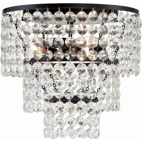Gabrielle 3 Light 14 inch Matte Black Flush Ceiling Light