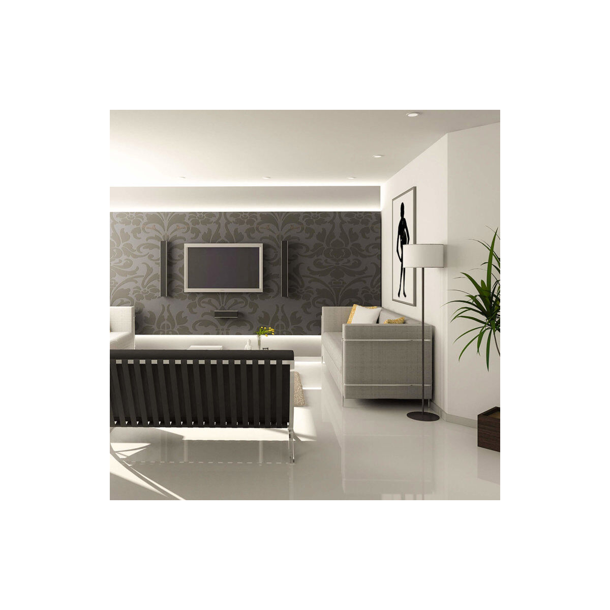 Round Black Recessed Retrofit Light