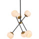 Axl 6 Light 24 inch Black and Brass Pendant Ceiling Light