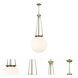 Beacon 1 Light 17.75 inch Antique Brass Pendant Ceiling Light